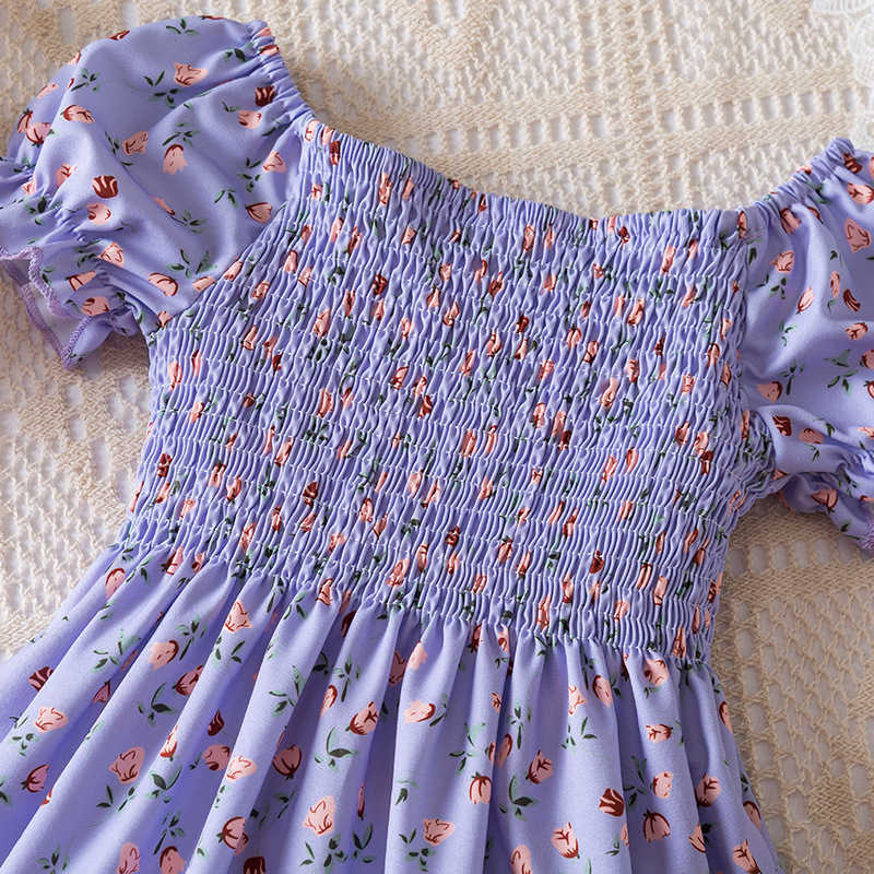 Childrens Dress 2025 Sweet Beauty Childrens Dress Summer Floral Dress Multi-color Camisole Vest Skirt A-class Ins Childrens Clothing Y250423hm8v