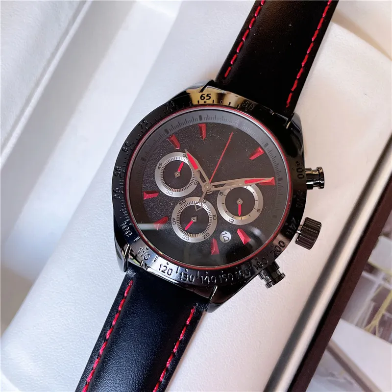 Fashion Brand Wrist Watches Men Male Casual Sport Style Luxury All Dials Working Leather Silicone Strap Quartz Clock TR 01