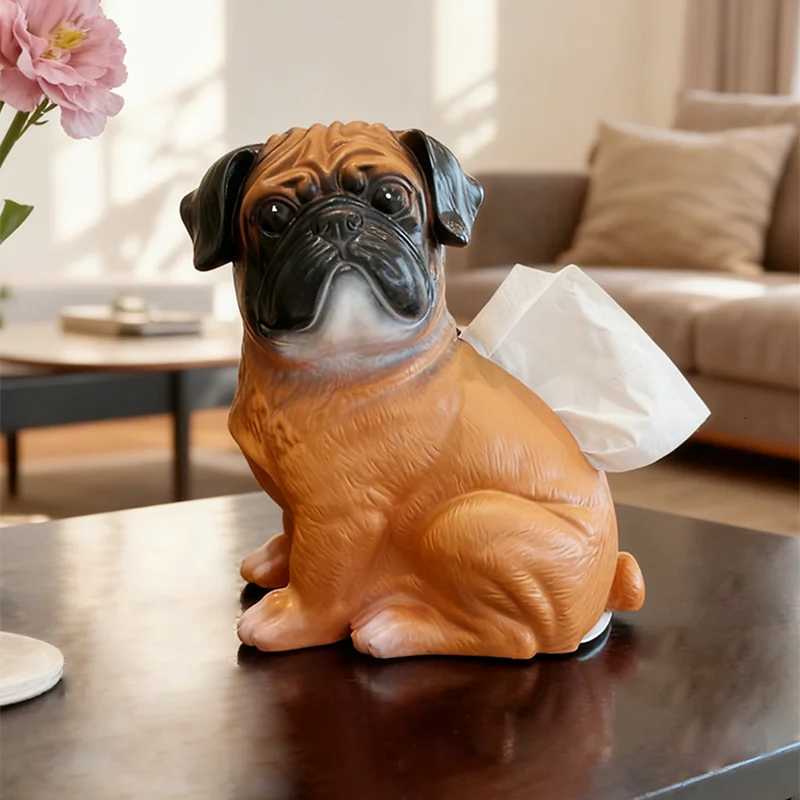 Miniso Cute Poodle Tissue Box Home Living Room Decoration Tissue Box Kitchen and Bathroom Storage SuppliesM251124