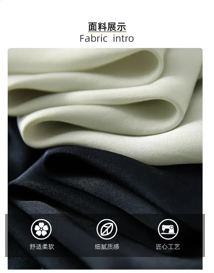 Heavy 19mm Double Qiao Mulberry Silk Dress Summer Womens Wear Hangzhou Silk Small Black Dress 250423