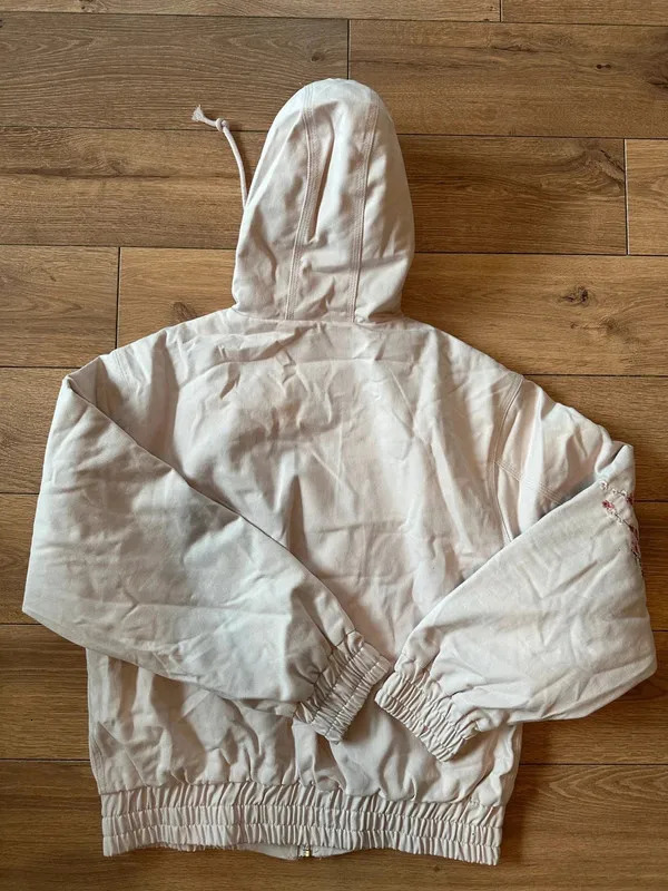 American Retro Cherry Blossom Embroidered Hooded Y2K Jacket Mens Womens Zipper Jacket with Flower Tree Pattern Street Style251119