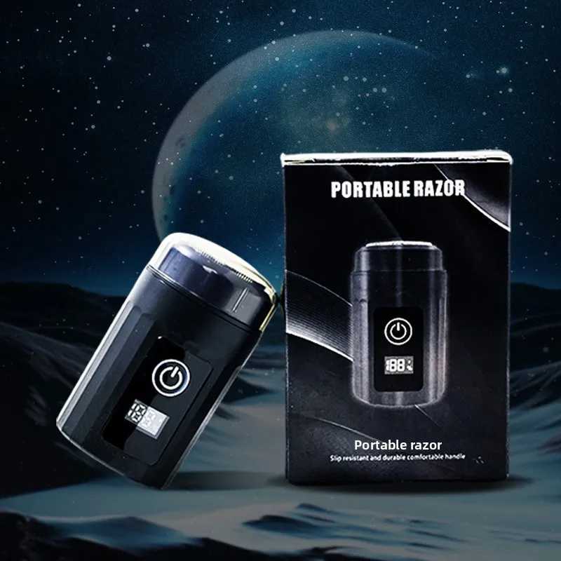 Shaver USB charging mini electric razor for men portable small flying saucer head beard trimmer L251124