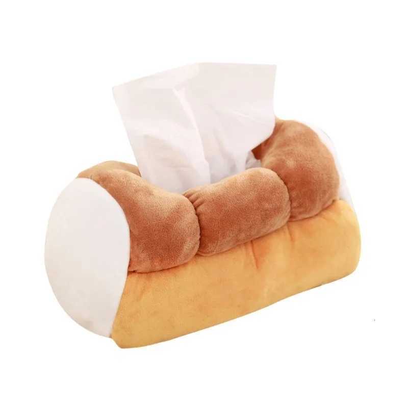 Simulation Creative Toast Bread Tissue Box Funny Storage Holder Soft Cotton Storage Box for Home Decor Ar Draw Box Plush DecorM251124