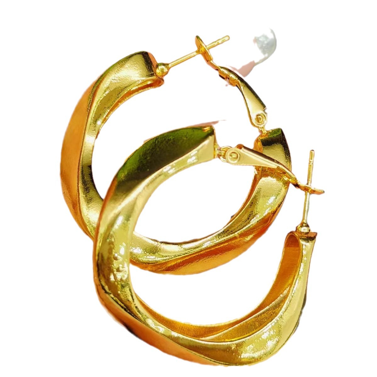 Gold-plated earrings hoop earrings ear accessories European and American popular drop earrings designer earrings moissanite earrings ohrringe gold ear - view 7