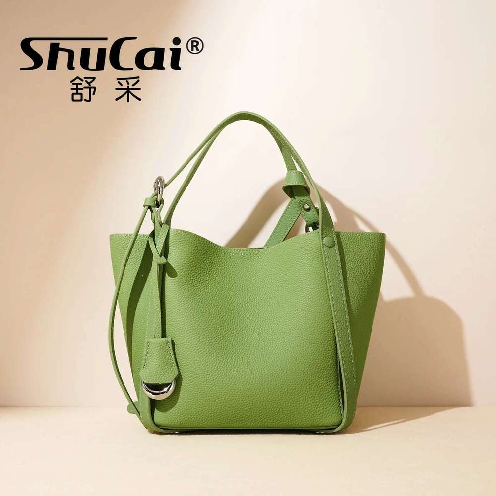 Designer Female Leather Fashion Handbag Commuter Vegetable Basket Shoulder Crossbody Women's Bag 2025 New