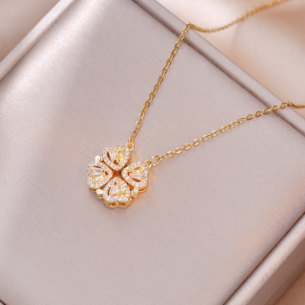 INS moissanite chain designer necklace designer necklace for woman diamond chain luxury jewelry women mens necklace heart linked to heart Foldable cla - view 7