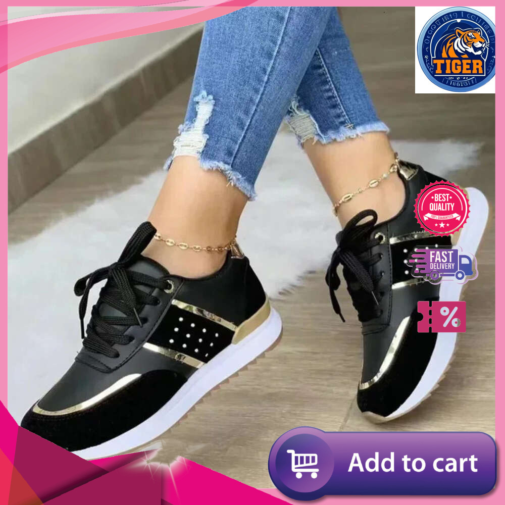 Ddmytiger Work Lace Embroidered Summer Women Sneakers Platform Leather Patchwork Woman Casual Shoes Sport Ladies Outdoor Running Vulcanized Female Out