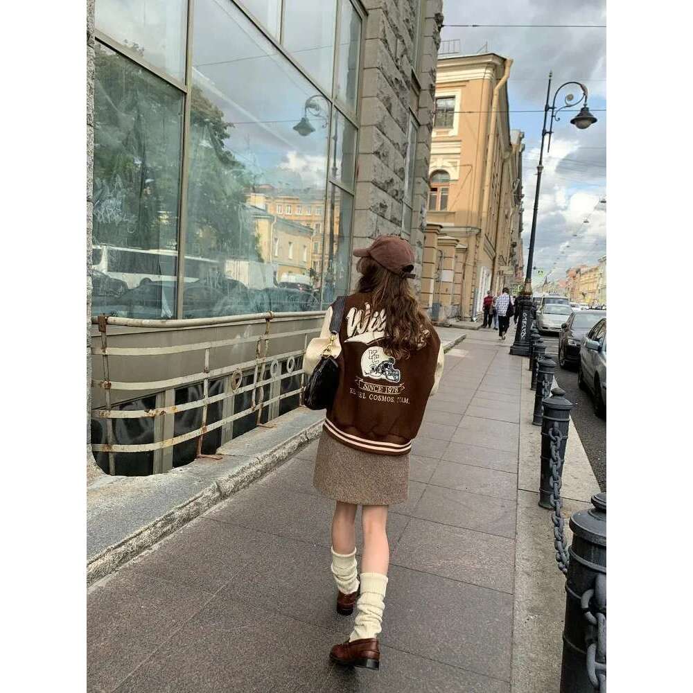 Designer Clothes Hip Hop Varsity Bomber Jacket Women Spring Baseball Jackets Streetwear Cropped Coat Casual High Quality Patchwork Outwear New