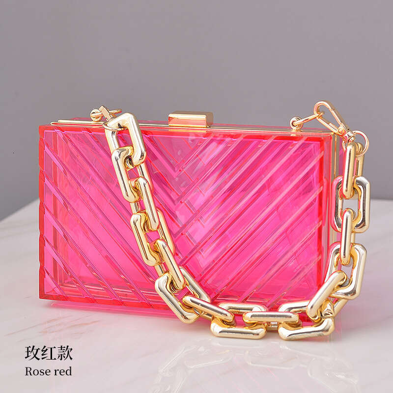 Dinner Bag New Acrylic Transparent Trendy Banquet Detachable Fashionable And Versatile Women S Bag Handbag KQ