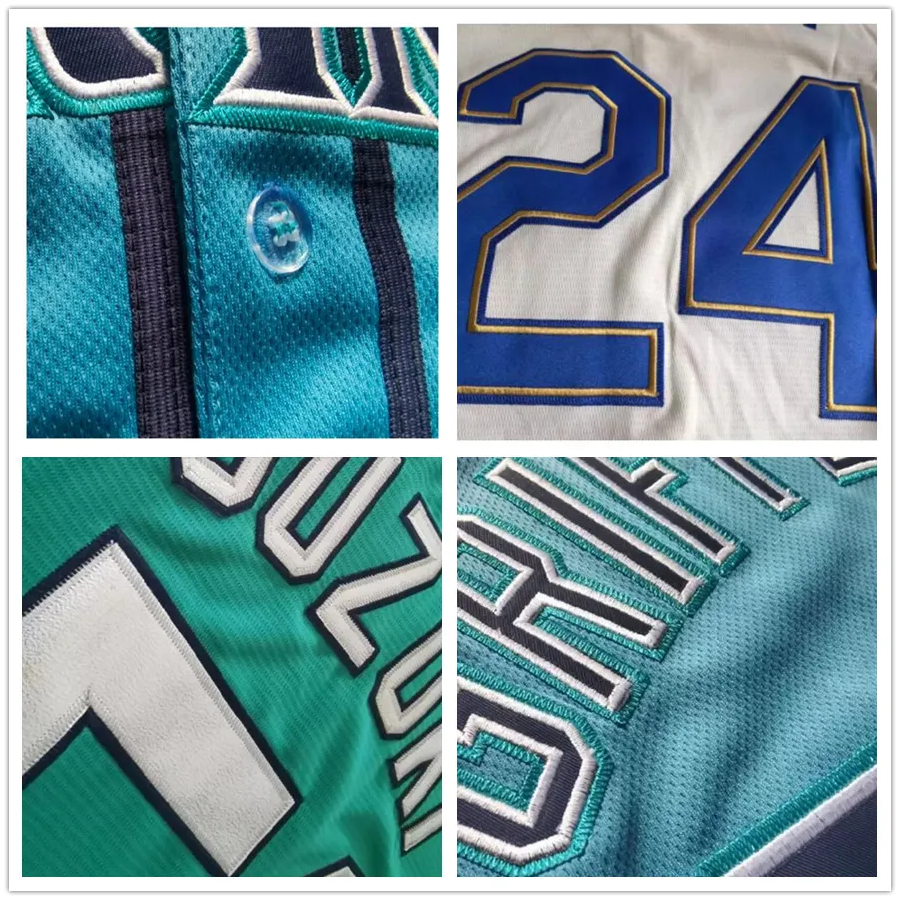 Custom 44 Julio Rodriguez MarinersBaseball Jersey Griffey Jr Ichiro Suzuki JP Crawford Cal Raleigh Edgar Martinez George Kirby Logan Gilbert Luis Cast