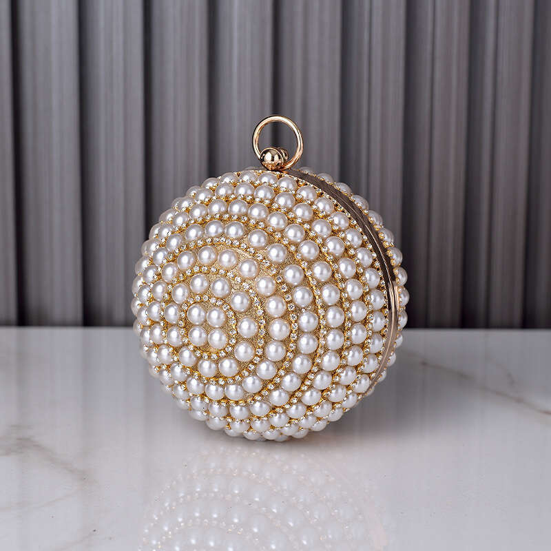 Dinner Bag Round Pearl Banquet Bag High End Spherical Handbag Versatile Evening Dress Chaozhou KQ
