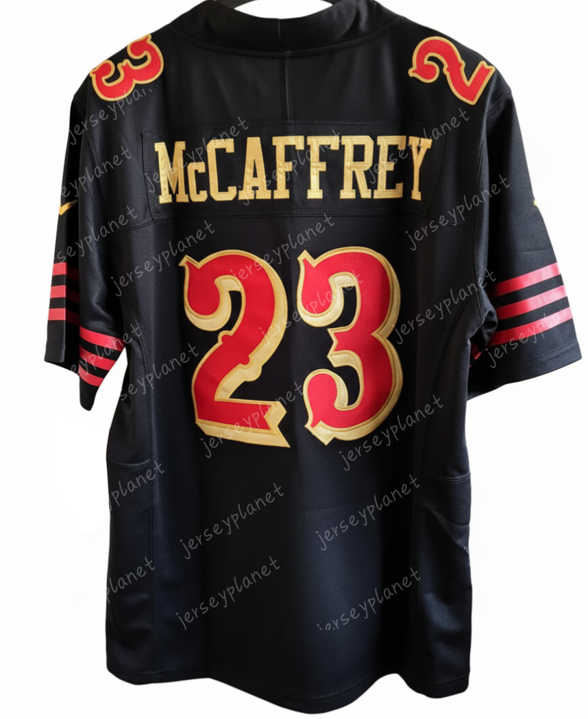 custom Purdy Christian McCaffrey Deommodore Lenoir George Kittle Nick Bosa Fred Warner Mykel Williams Kyle Juszczyk Trent Williams Jauan Jennings Football Jersey