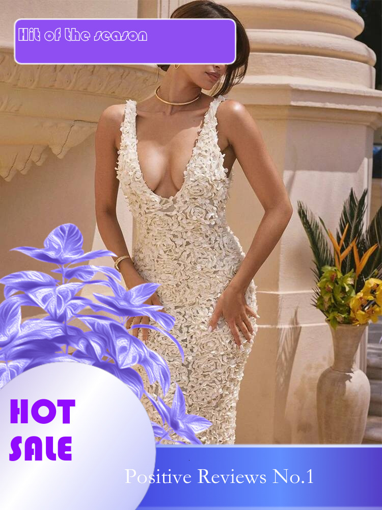 Dongdumaoyi Townlike Floral Slim Bodycon Maxi Long Dress Women Spaghetti Strap Summer Backless Nightclub Sexy Party Dresses