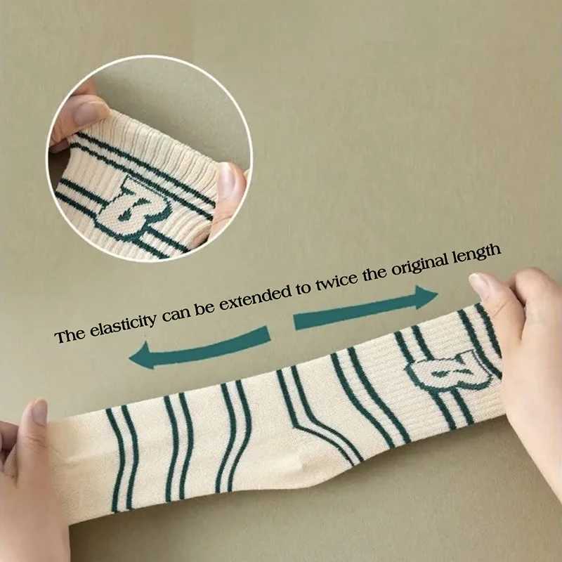 5Pairs Autumn CHIldren Sports SOCKS Fashion Stripe Kids Middle Tube Sock Baby Cotton SOCKS 1-12Year Boys Girls Footwear G251124