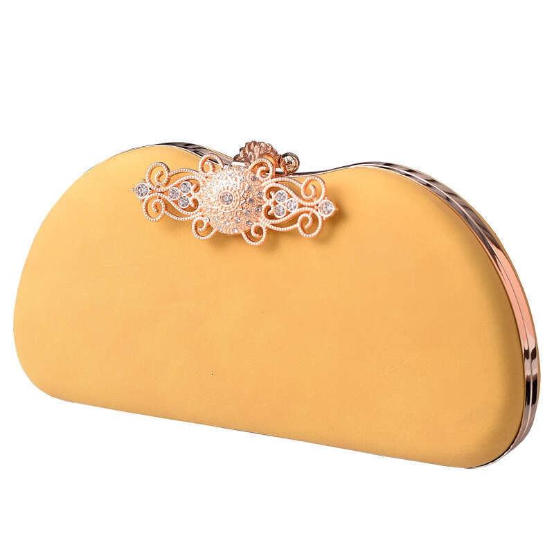 Dinner Bag New PU Dinner Qipao Celebrity Luxury Mouth Gold Fashion Rhinestone Bag KQ