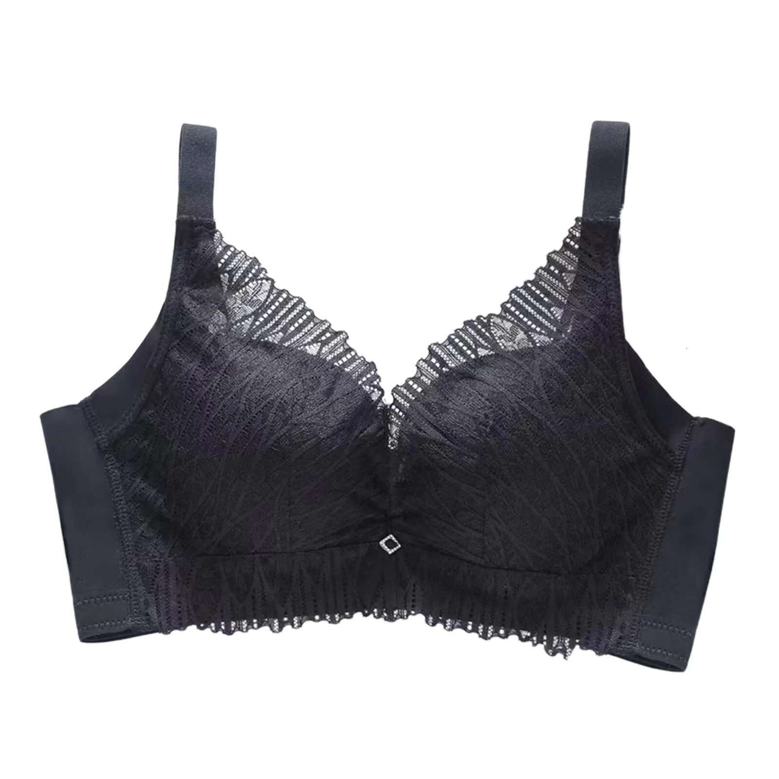 Dongdumaoyi Women S Thin Without Steel Ring Bras Large Chest Plate Anti Sexy Light Proof Underwear No Underwire Lace Black Bra Women S Tight Underwear