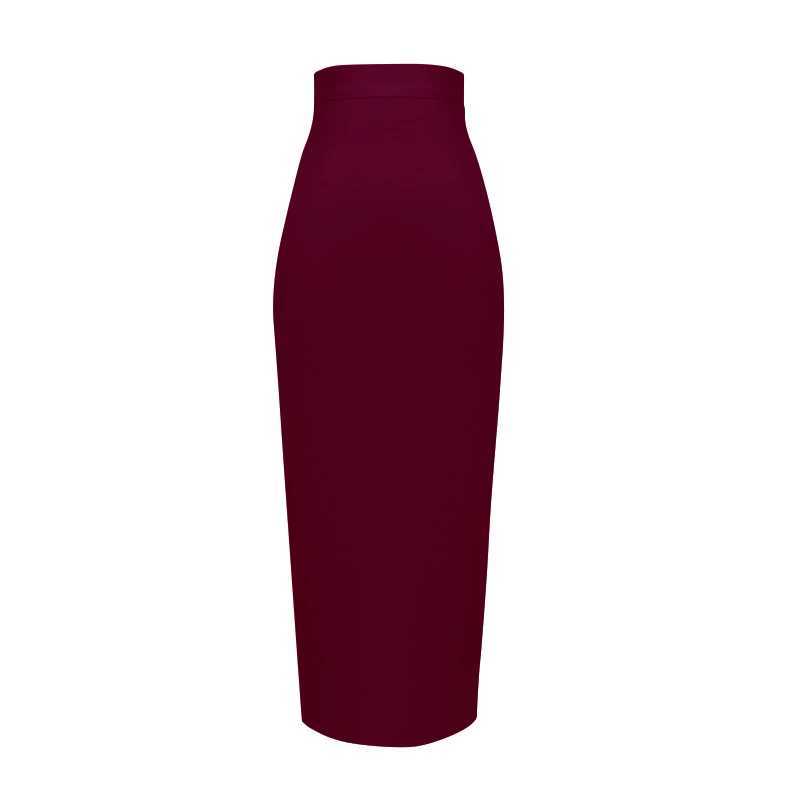 womens elastic candy colored bandage skiing body Midi calf pencil skiing elegant womens formal business skiing M250424