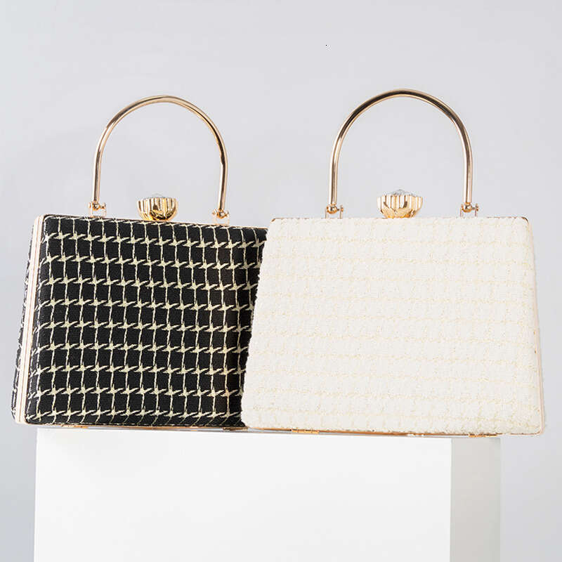 Dinner Bag Winter Classic Small Fragrant Style Dinner Bag High End Fashion Versatile Woolen Handbag Banquet Bag KQ