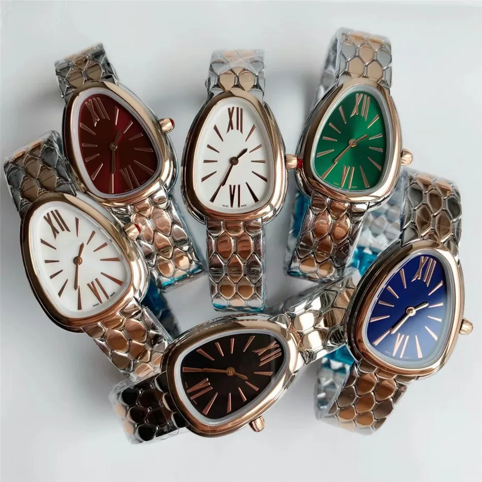 Vintage Diamond Dial Classic Serpentine Snake Style Collection Woman Watch Designer Luxury Designer Watches Quartz Movement Watch