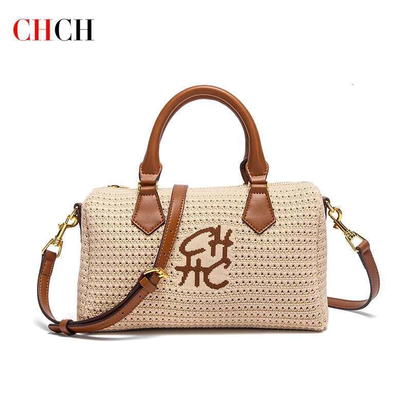 CHCH Women's Shoulder 2025 Summer New Fabric Handbag Travel Vacation Beach Bag Wallet
