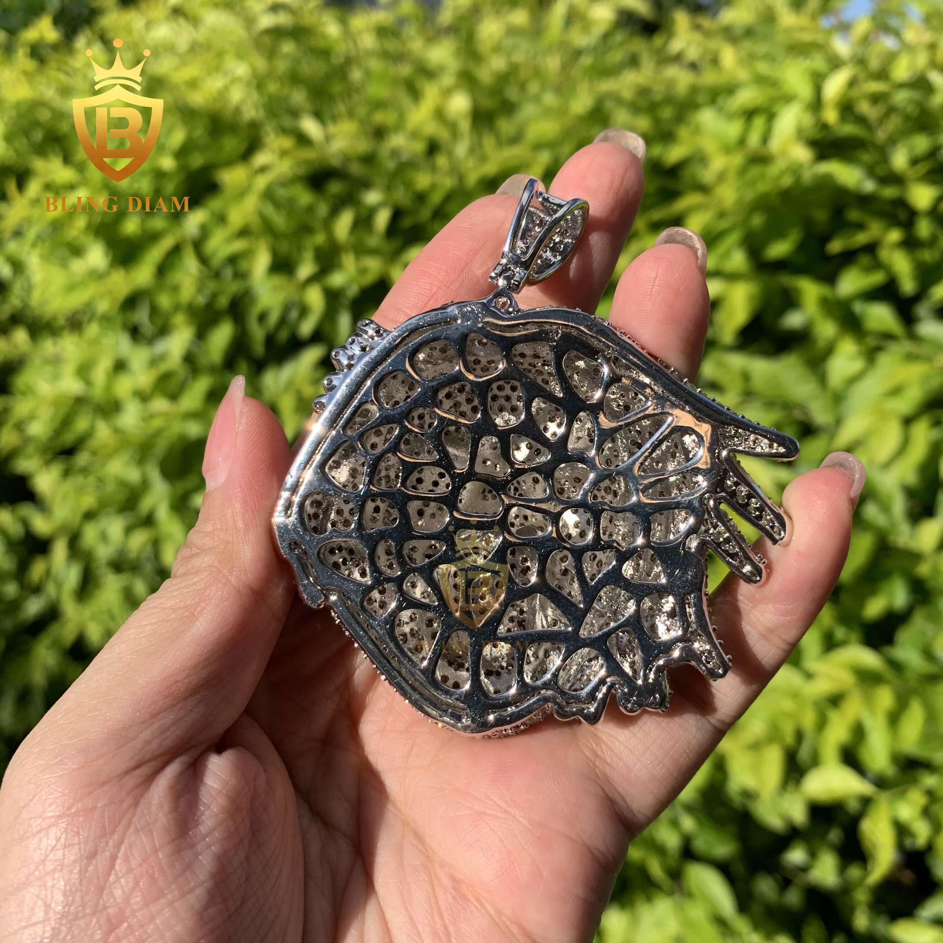Hip Pop Jewelry Pendants Charms Pass Diamond Tester Sterling Silver Vvs Moissanite Vampire Head Pendant