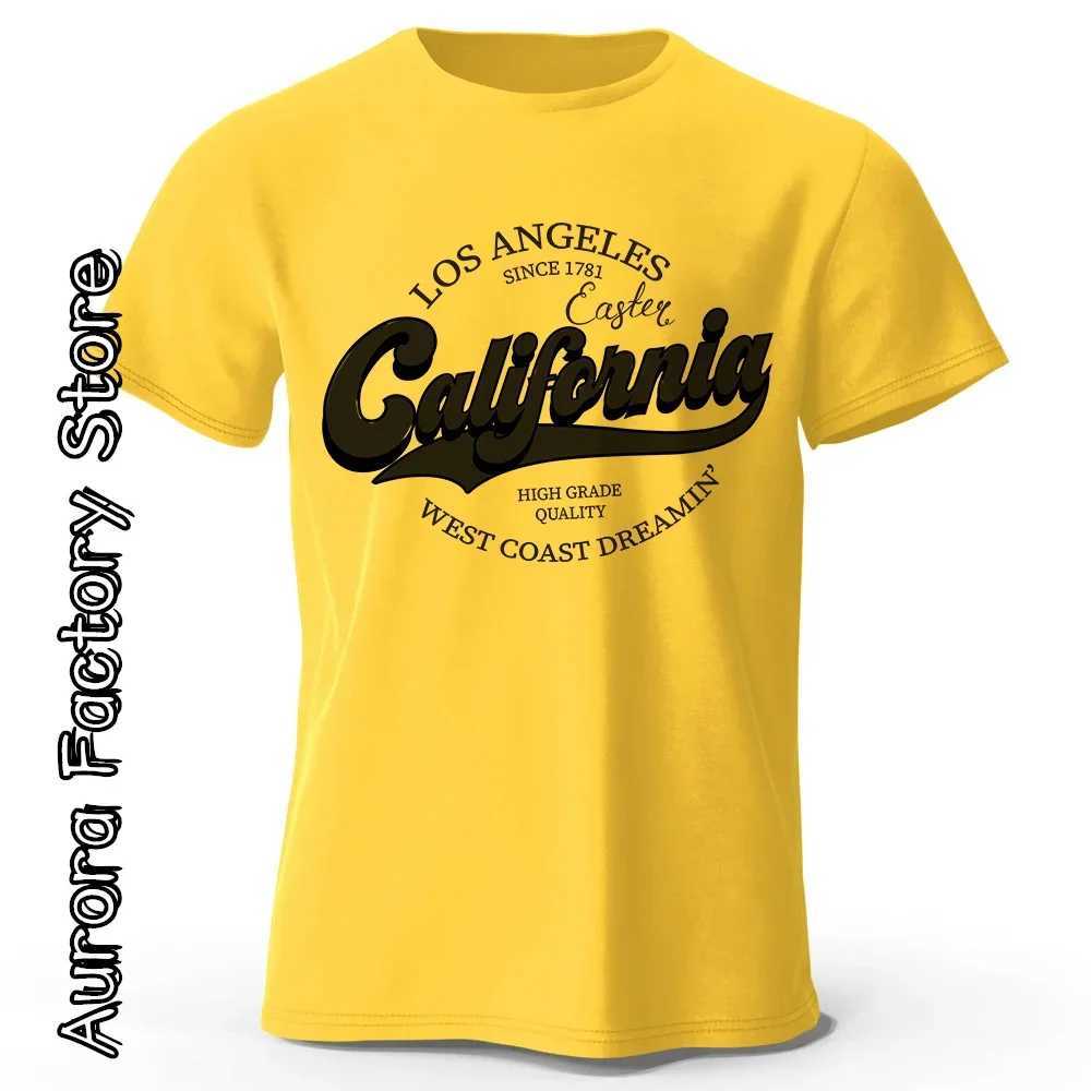 Summer fashion heavyweight retro mens English letter 100% pure cotton printed round neck high-quality casual fitness street T-shirt w250424PTIQ