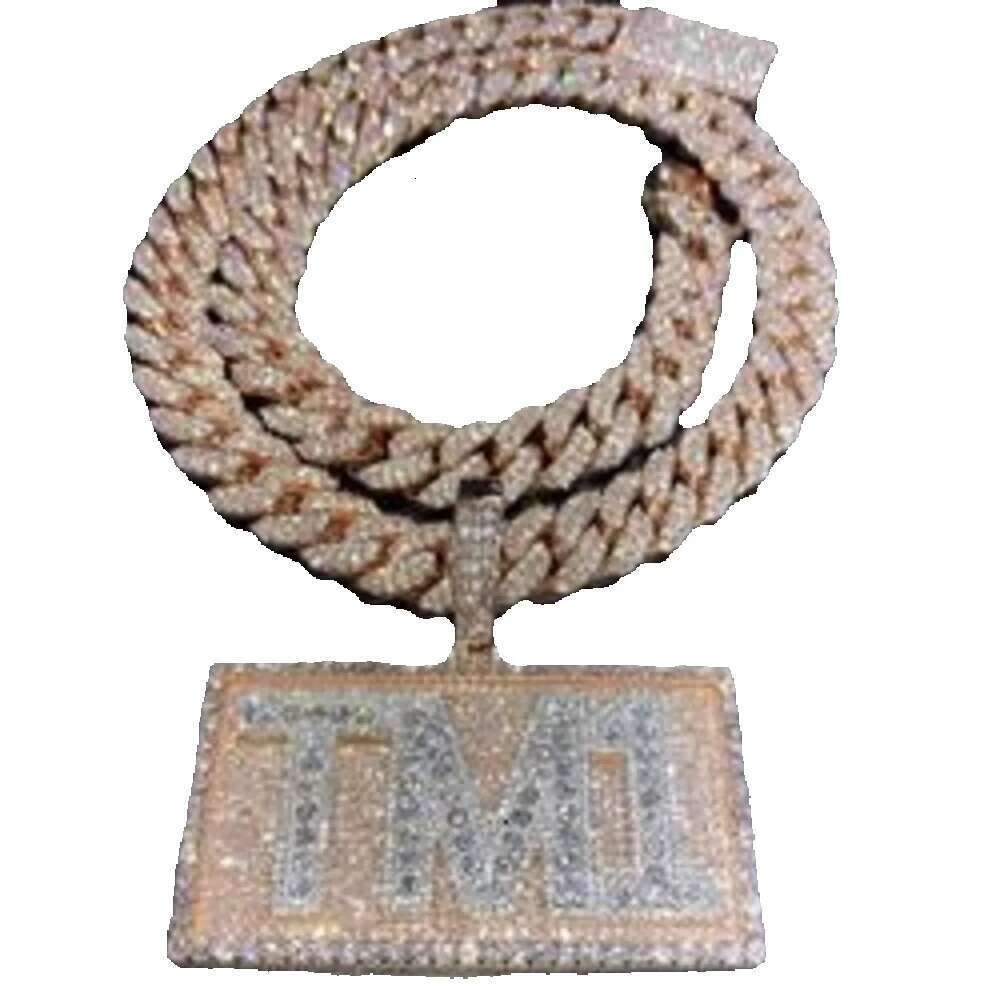 Men's Custom Moissanite Pendant VVS1 Dia and Chain Hip-Hop Jewelry | 2024's VVS Tester Passer