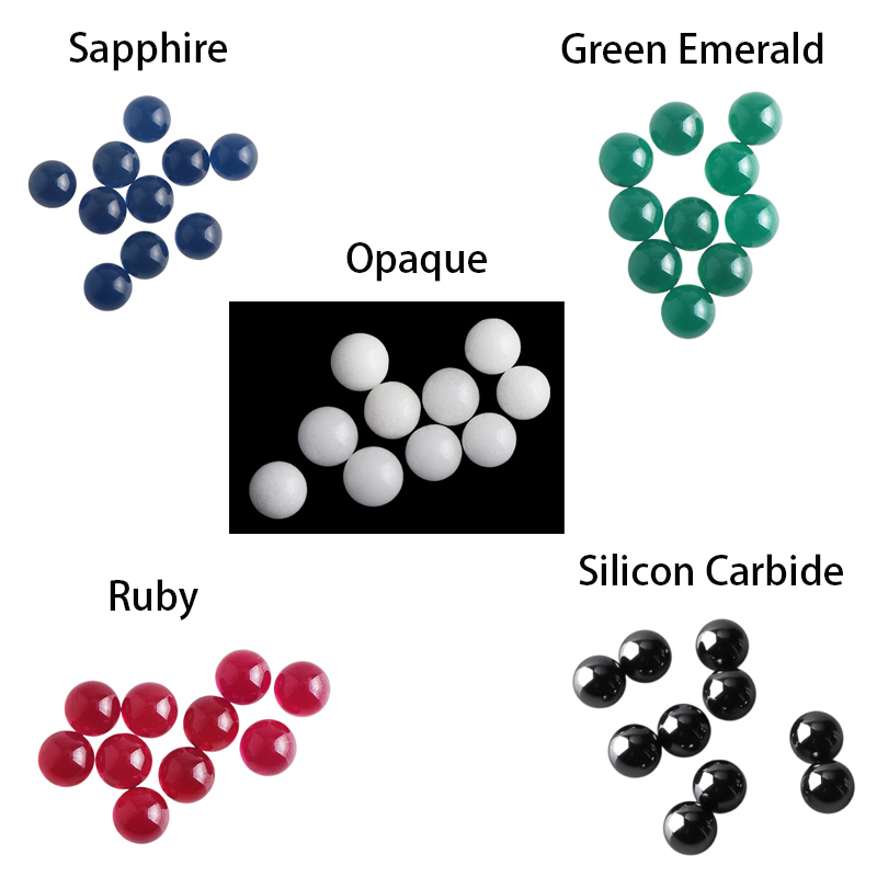 3mm 4mm 5mm 6mm Ruby Sapphire Green Emerald SIC Silicon Carbide Sphere Terp Spinning Pearls For Beveled Edge 10mm 14mm 18mm Quartz Banger Carb Cap