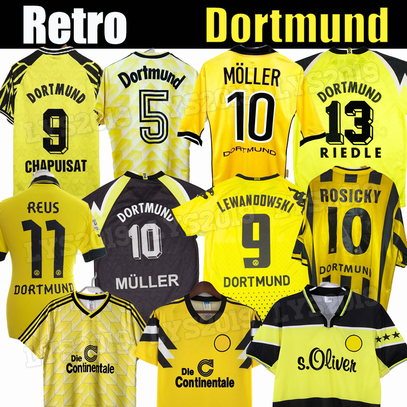 98 99 retro 01 02 soccer jerseys 00 02 classic football shirts Lewandowski ROSICKY BOBIC KOLLER 95 96 97 94 95 12 13 REUS MOLLER Dortmund M.Gotze HEINRICH METZELDER 111