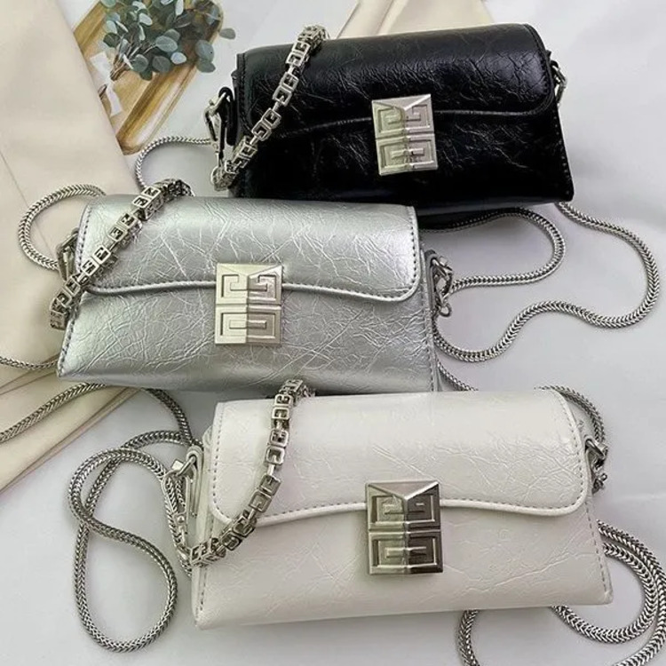 Luxury Brand Designer 2025 New Niche Women's High-Quality Texture Exquisite Chain Bag, Fashionable Versatile Single-Shoulder Crossbody Mini Bag