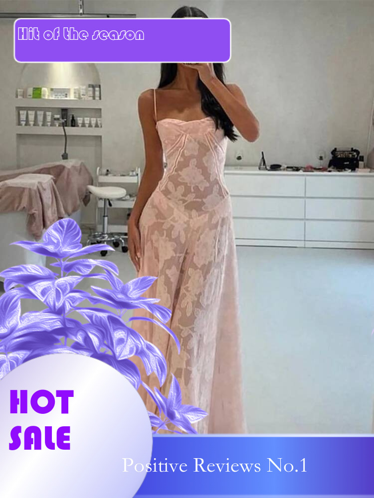Dongdumaoyi Townlike Chiffon Elegant Long Maxi Dress Women Spaghetti Strap Summer A Line Bodycon Nightclub Sexy Party Dresses