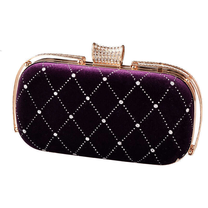 Dinner Bag Fashion Velvet Lingge Banquet Cheongsam Handheld Shining Your Annual Meeting Women S Mouth Gold Bag KQ