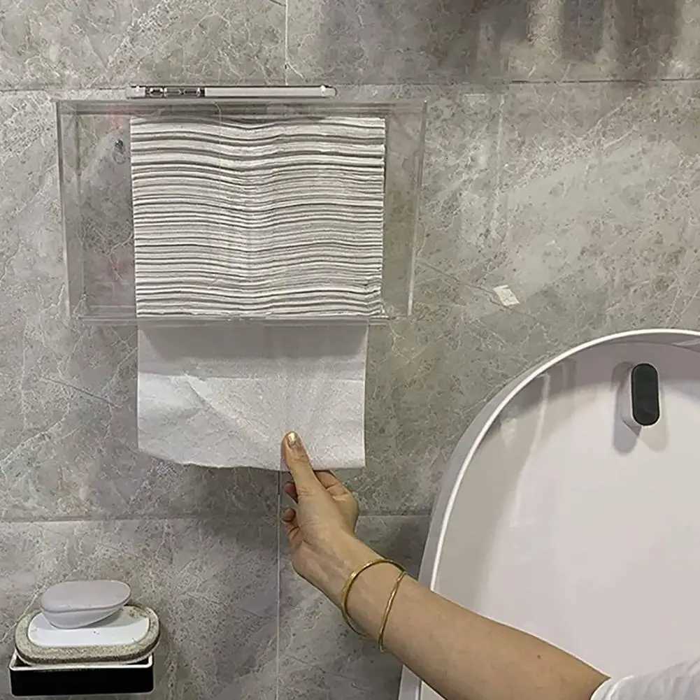 Transparent Kitchen Toilet Paper Holder Storage Rack Roll Paper Holder for Bathroom Rack Tissue Rack Stand Shelf Home OrganizerM251124