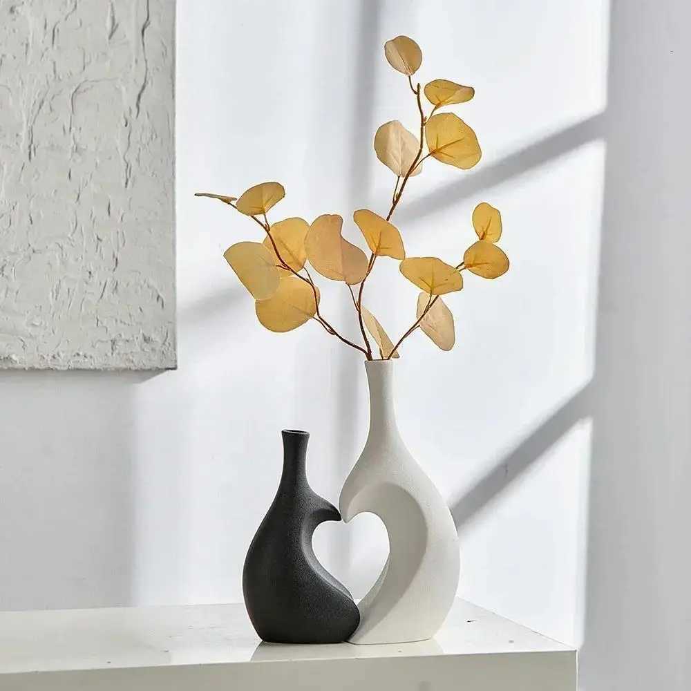 Ceramic Vase for Dried Flowers Home Decorations Modern Style Minimstm Vases for Wedding Ornaments Flowerpot Cute Room Decor C251124