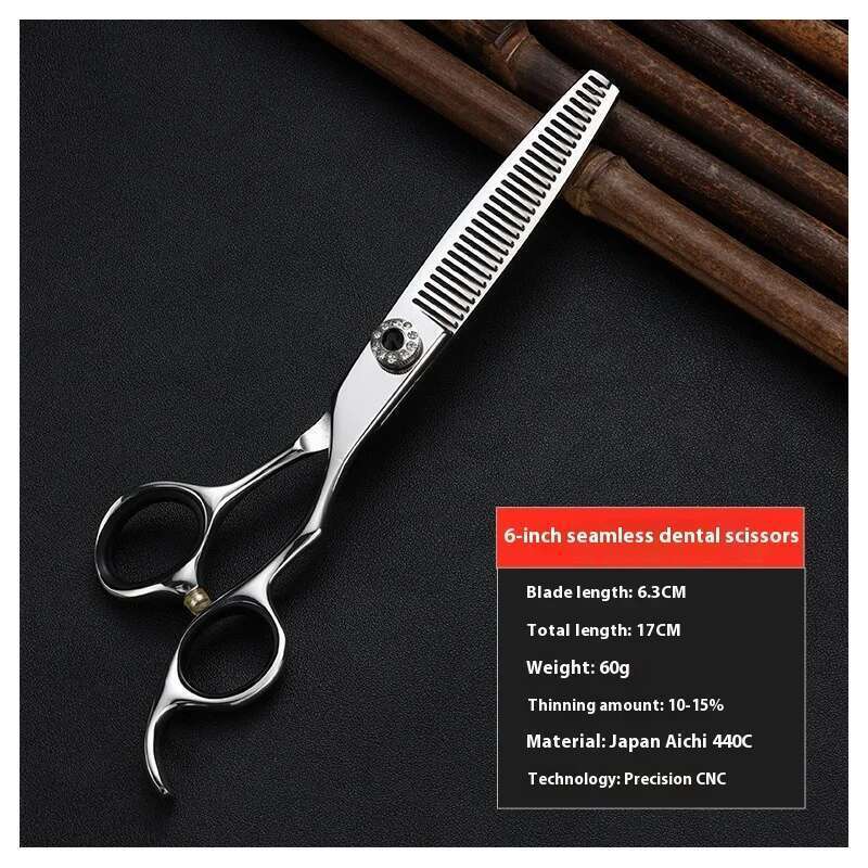 6.0-Inch Japan440C Salon Hair Stylist Professional Hairdressing Straight Snips Thinning hair Scissors