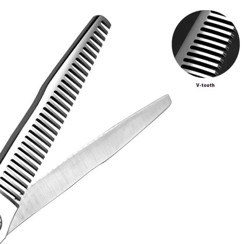 6.0-Inch Imported440C Hairdressing Scissors Salon Hairstylist Professional Flat Cutting Thinning Haircut Barber scissors set