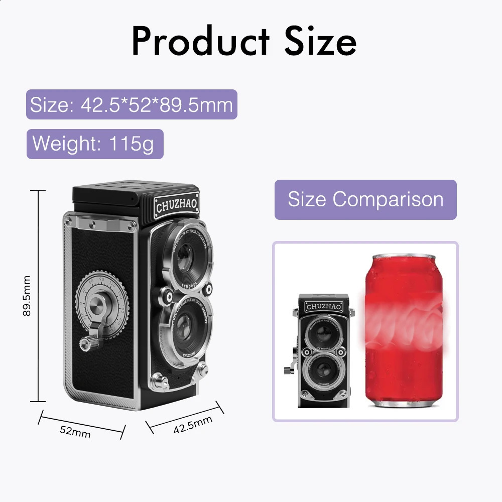 CHUZHAO Mini Retro Digital Camera with 154inch Screen 1080p Video 12MP Pos Compact Portable Birthday Gift 250408