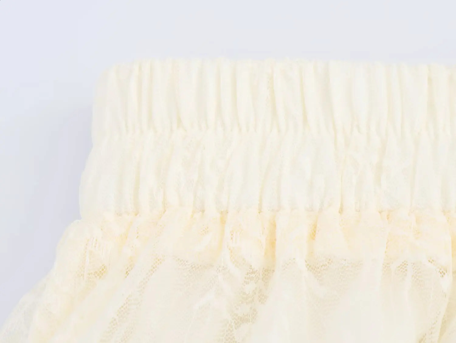 PB ZA205 summer womens clothing multilayer lace elastic waist pleated mesh large swing Aline skiing 250417