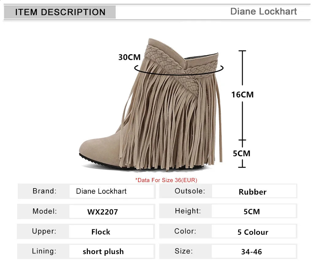 2024 Fashion Autumn Winter Ethnic Woman Bohemian Flock Tassle Hidden Moccasin Ankle Boots Fringe Female Slip On Shoes 250418