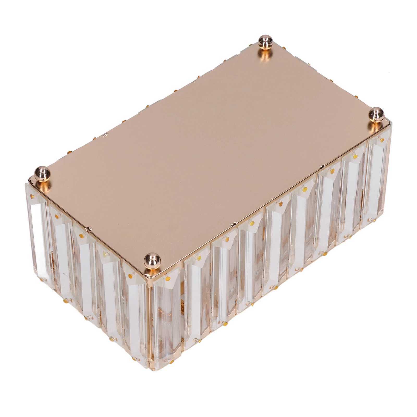 Tissues Box High Borosilicate Glass European Style Tissue Holder Multi Purpose Cosmetic Storage Box for Living Room BedroomM251124