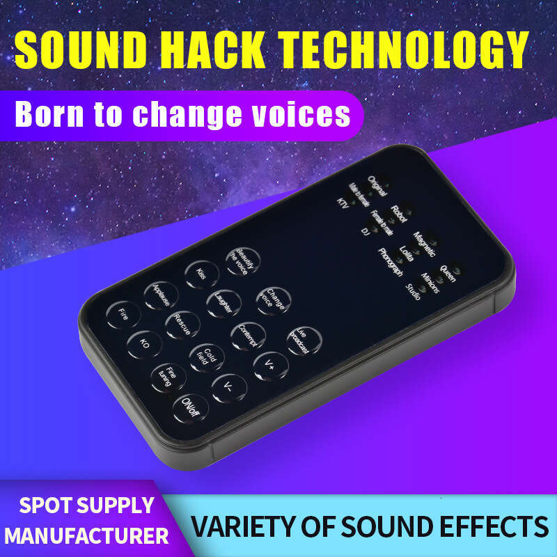 Mobile phone computer universal live mini sound card voice changer One-key American sound eating chicken game K song voice changer