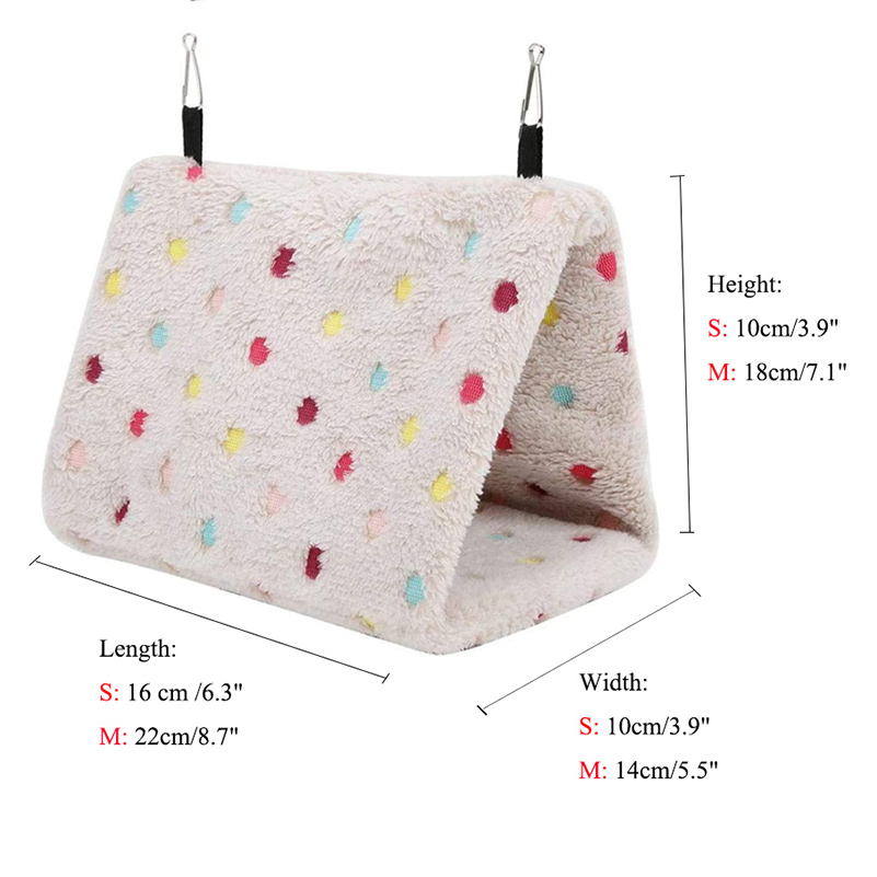 Bird Bed Parrot Cage Accessories Nest Parakeets Hut Tent Birds Toy Hammock Conure House Budgie Shed Hanging Cave Perch for Cockatiel Quaker Lovebirds 