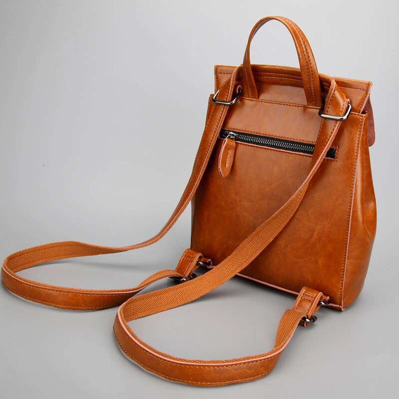 Vintage Genuine Leather Women Backpacks Excellent Natural Cowhide Daypack Outdoor Traveling Female Backpack Shoulder Bag Hot