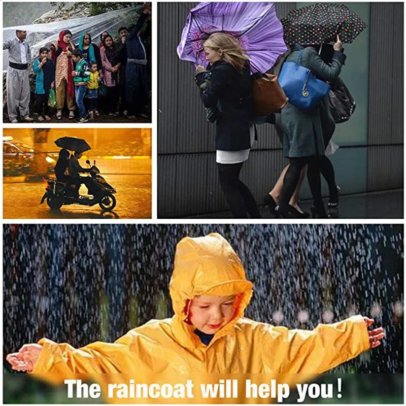 Long EVA Unisex Raincoat Thickened Waterproof Rain Coat Women Men Hooded Adult Black Camping Waterproof Rainwears Suit Hiking 250421