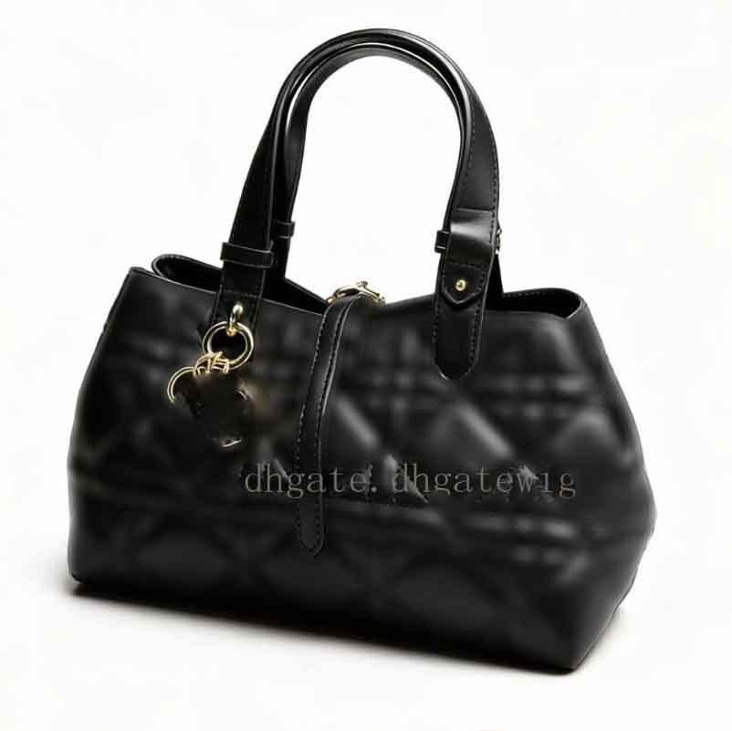 grid tote bag Designer top quality genuine Leather Tote Large Capacity Single Shoulder Handbag women Luxury Black Toujours Totes 5A big cosmetic bags