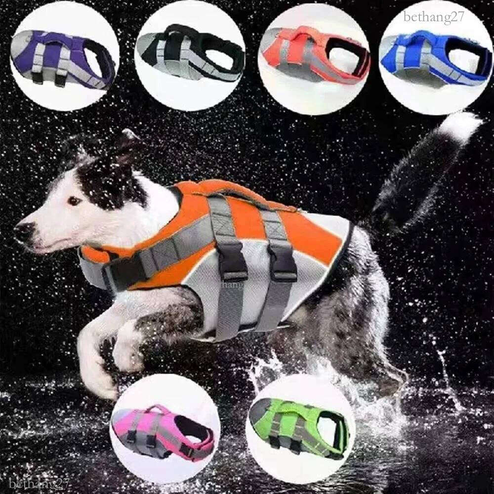Life Jacket Swimming Lightweight Pet Lifesaver with Lift Handle Leash Ring Puppy Safety Vest for Small Medium Large Dog 240722