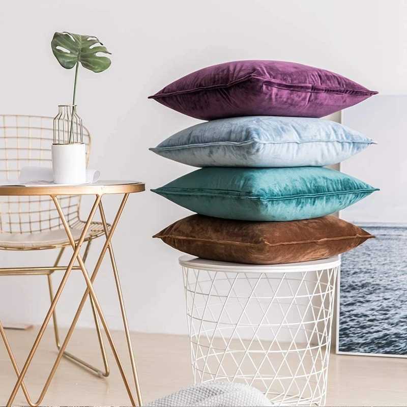 Mauve Velvet Cushion Covers for Sofa Nordic Gift Luxury Decorative Pillow Cover Ultra Soft Pillowcase 45x45cm 30x50cm Cojines G251124