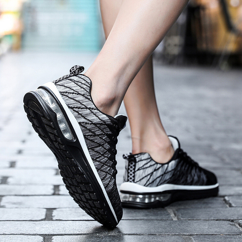 Air Cushion Sneakers for Men and Women Breathable Mesh Running Shoes Couple Casual Shoes