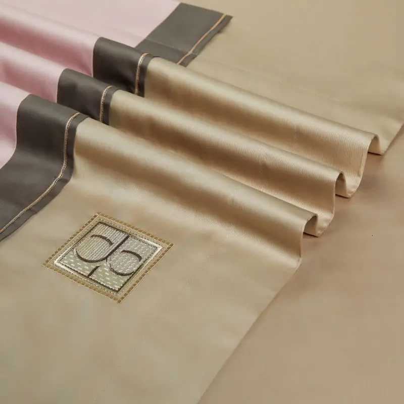 Luxury Luxury Embroidery Bedding Set 1000TC Egyptian Cotton Soft Silky Duvet Cover Bed Sheet cases Hotel Style 4 Pcs Y251124