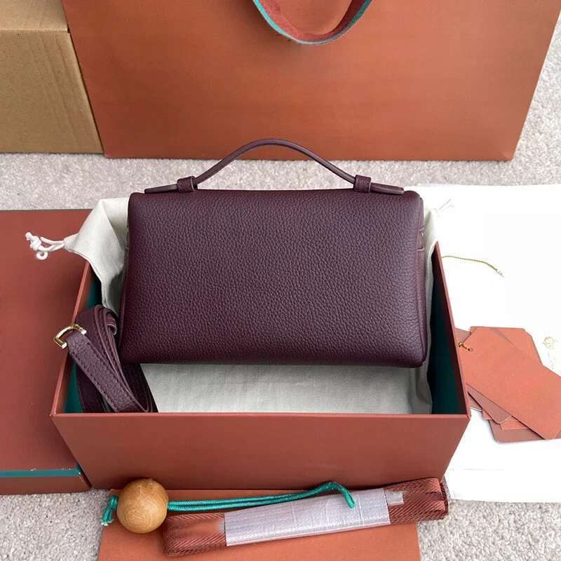 designer bag Customized Cross-Border Lugs Box Handbag Single Shoulder Slant Carry LyBagsee Pattern Leather Bag Versatile Neutral Minimalist St